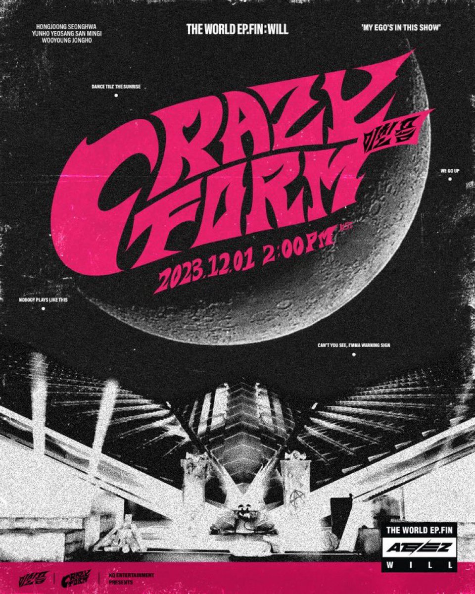 ATEEZ drops title poster for their upcoming title track ‘미친 폼 (Crazy Form).’ Out December 1st.