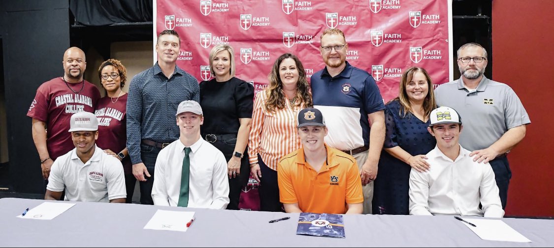 Congratulations to a great group of young men along with their families on National  signing day!#ToGodbetheGlory!