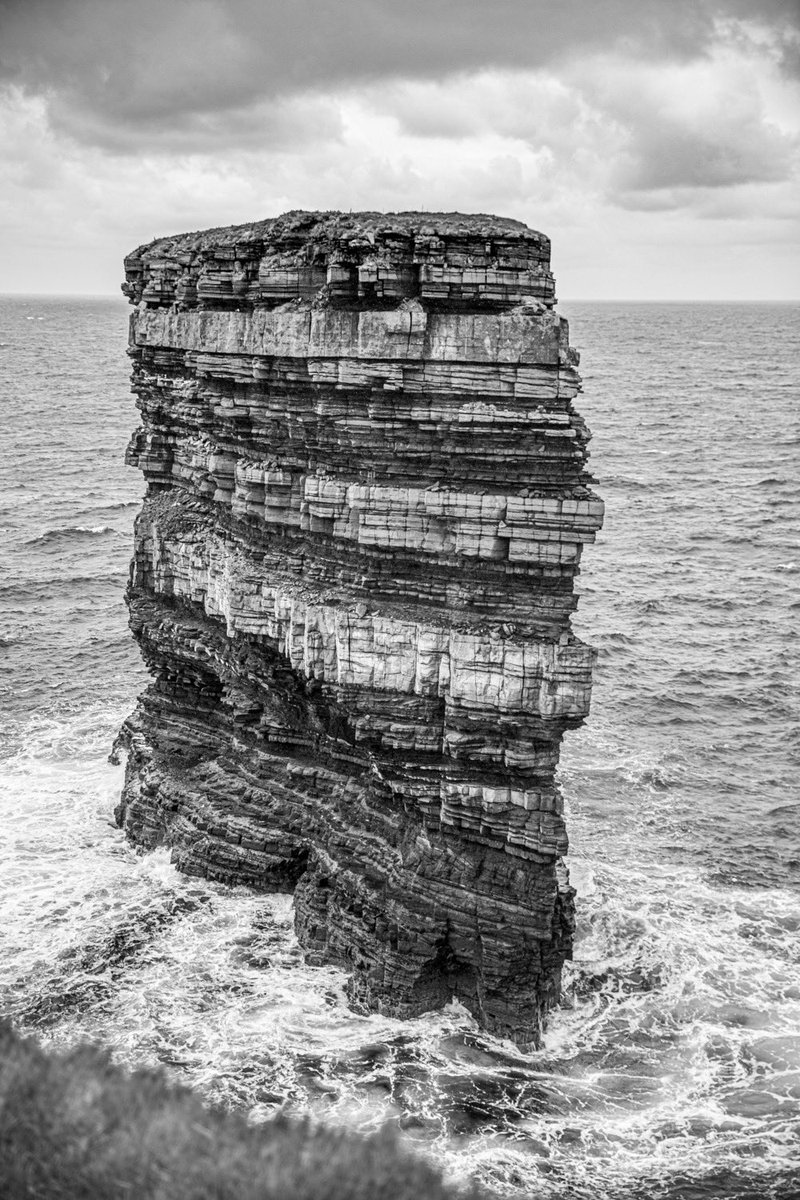 #blackandwhitephotography #bnw_photography #monochrome #blancoynegro #downpatrickhead #seastack #dunbriste #northmayo #wildatlanticway #wawpics #westofireland #ThePhotoHour #StormHour #Ireland #DiscoverIreland