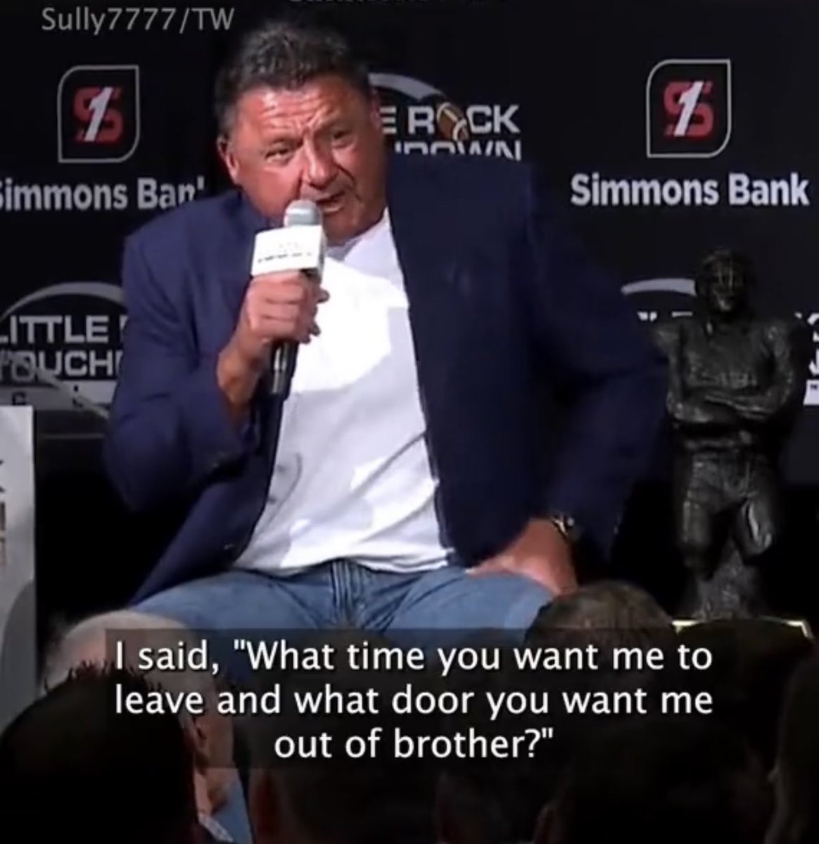 Jimbo Fisher hearing they’re gonna pay him $75 million to not work