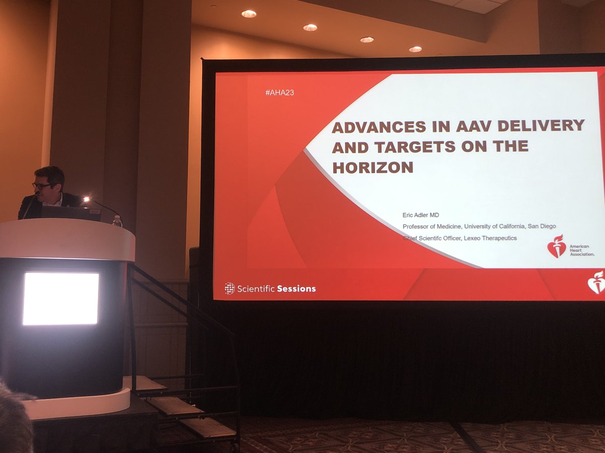 BBonilauri's tweet photo. Great perspective about gene therapy for cardiac diseases by Dr. Eric Adler @EricAdler17 
"From Delivery to Targets: Advances in AAV Delivery and Targets on the Horizon" #AHA23 #CardioTwitter #Cardiology #GeneTherapy  @AHAScience @American_Heart https://t.co/gXRHML4shj