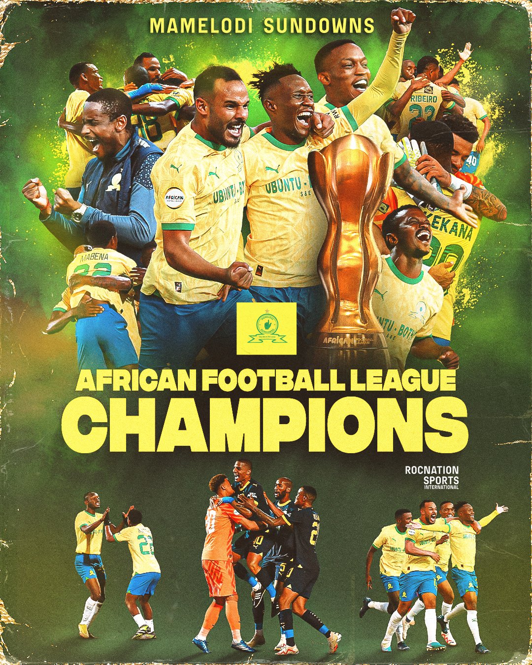 Roc Nation Sports International on X: 🏆 𝐂𝐇𝐀𝐌𝐏𝐈𝐎𝐍𝐒 🏆 Mamelodi  Sundowns come from behind to win the first-ever African Football League!  Congratulations, @Masandawana 💛 #AFL