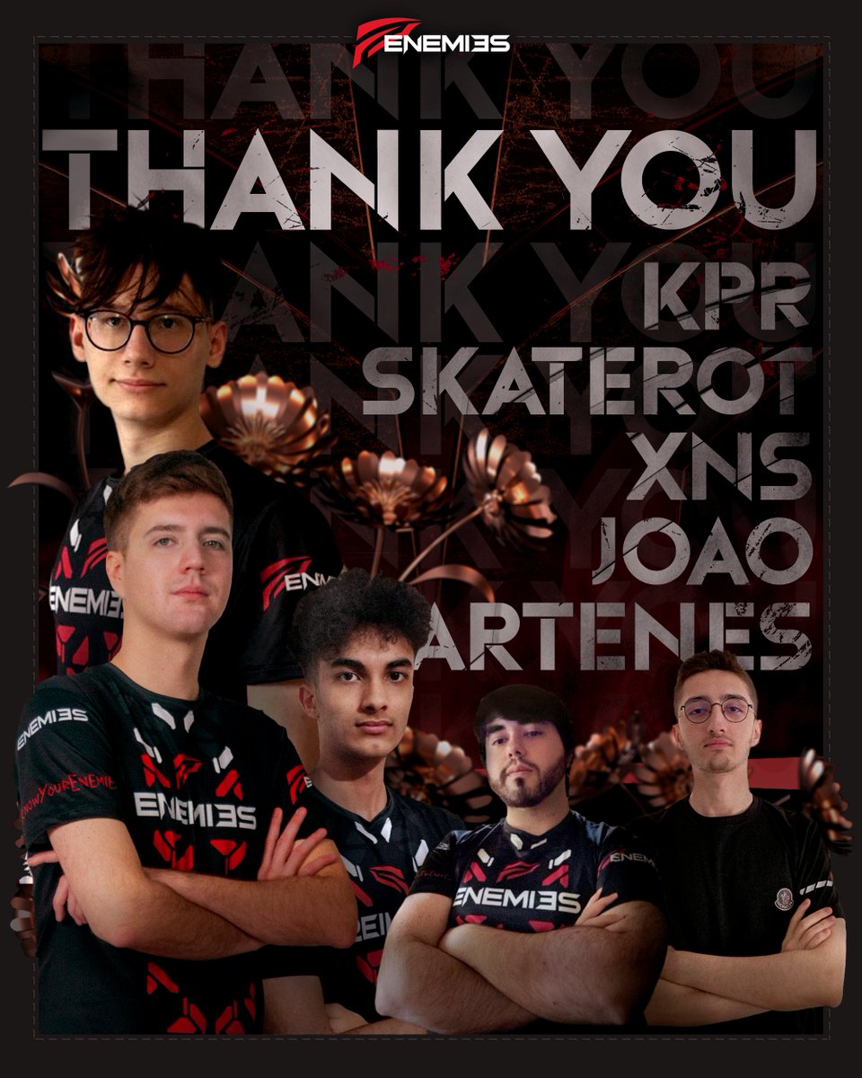 ENEMI3S's tweet image. Today we wanna say THANK YOU to all of our League players of this season, you guys gave us so many emotions and it's been a wonderful experience being able to work with all of you, we wish all of the best for the future.

We'll meet again

#KnowYourEnemies
