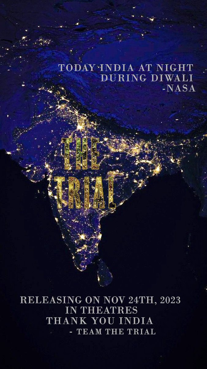 TTTheFilm's tweet photo. Just now NASA mailed this image to COMMONMAN PRODUCTIONS official mail
Over whelmed by the response from India towards the movie THE TRIAL. Thank you India. THE TRIAL releasing on NOVEMBER 24TH in your nearest theatres

#TheTrialMovie #TheTrialOnNovember24th #Diwali #Diwalipicks https://t.co/TiZYvL8bDK