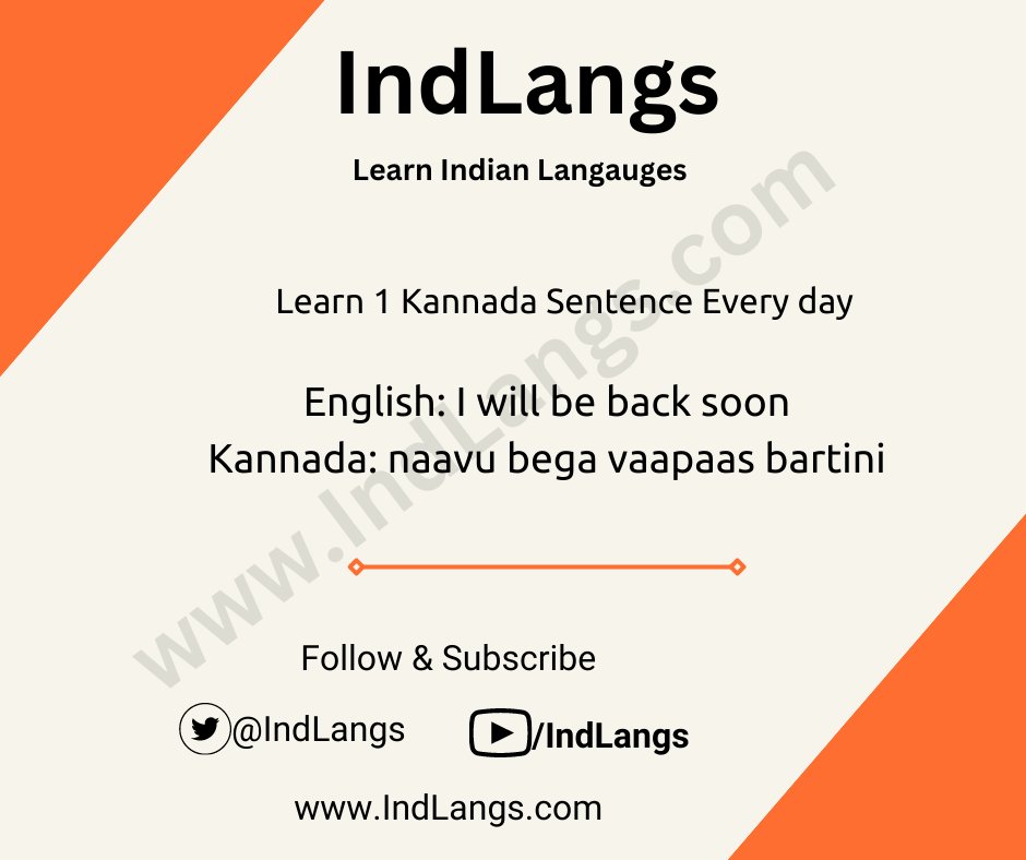 IndLangs's tweet photo. Spoken Kannada Sentences
#Indianlanguages
#learnlanguage
#kannada
#learnkannada
#spokenkannadaclasses
#varnamalainkannada
#kannadaalphabets
#bengaluru
#bangalore
#karnataka https://t.co/0ohcwi8n31