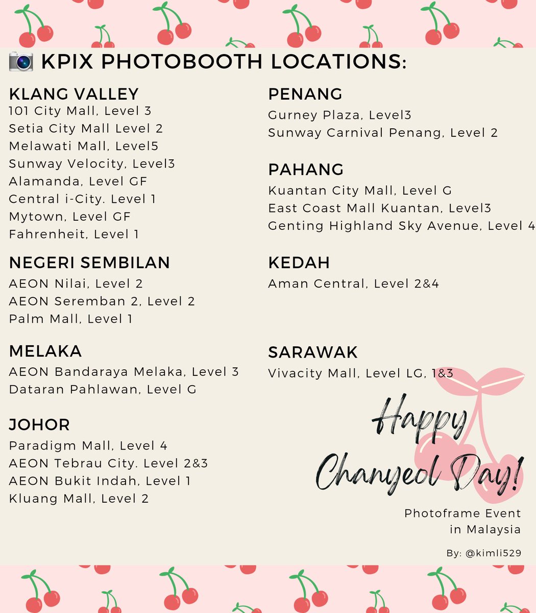 ✨🐾LOEY DAY 2023 👑🍒

Chanyeol Birthday
Photoframe event

📍: Kpix Studio @kpixphotobooth
📆: 18 Nov - 2 Dec 2023
🎨: @11270208_

Share your moments with using these hashtags 
#HAPPYCHANYEOLDAY
#항상찬열이편
Feel free to tag me too ^^

#여리에게ㅇㅍㅇ #찬열 #CHANYEOL