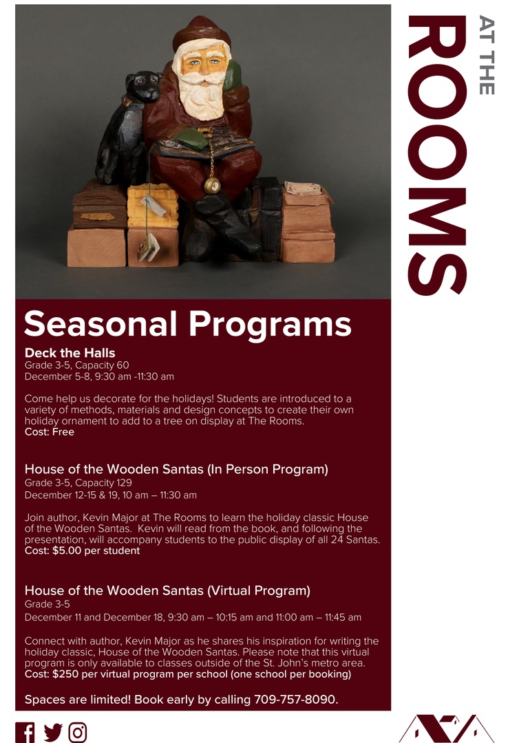 TEACHERS! Check out our seasonal school programs: House of Wooden Santas and Deck the Halls. These have limited spaces so book now!

For full details please visit: bit.ly/476XsGN
<a href="/NLESDCA/">NLESD</a>