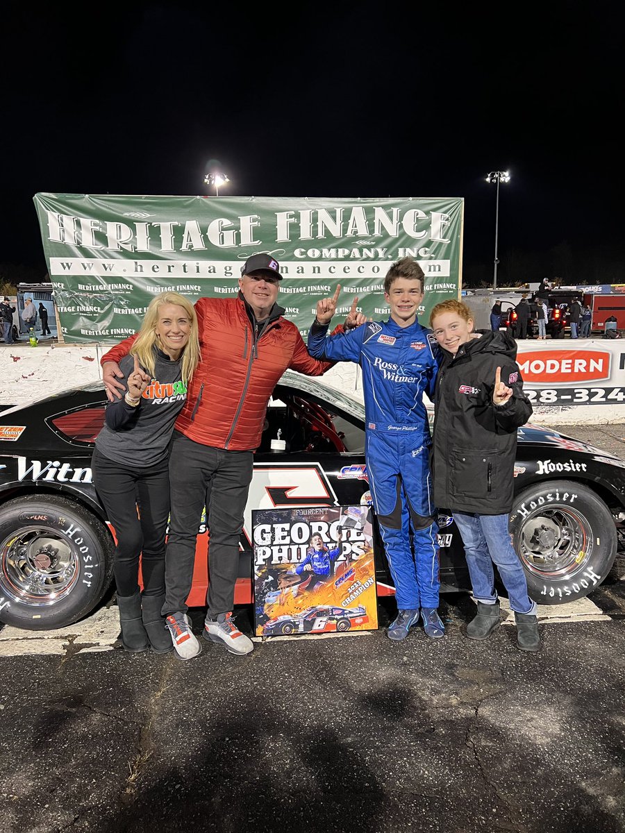 2023 Carolina Pro late model champion!!! So grateful for my awesome team for helping me along the way. It’s been a heck of a year! 🏁 • • • • #GeorgePhillipsRacing #GeorgePhillips #GPR #USLegendsCars #Nascar #Racing #VictoryLane #Simpson #SimpsonRaceProducts #FitStop