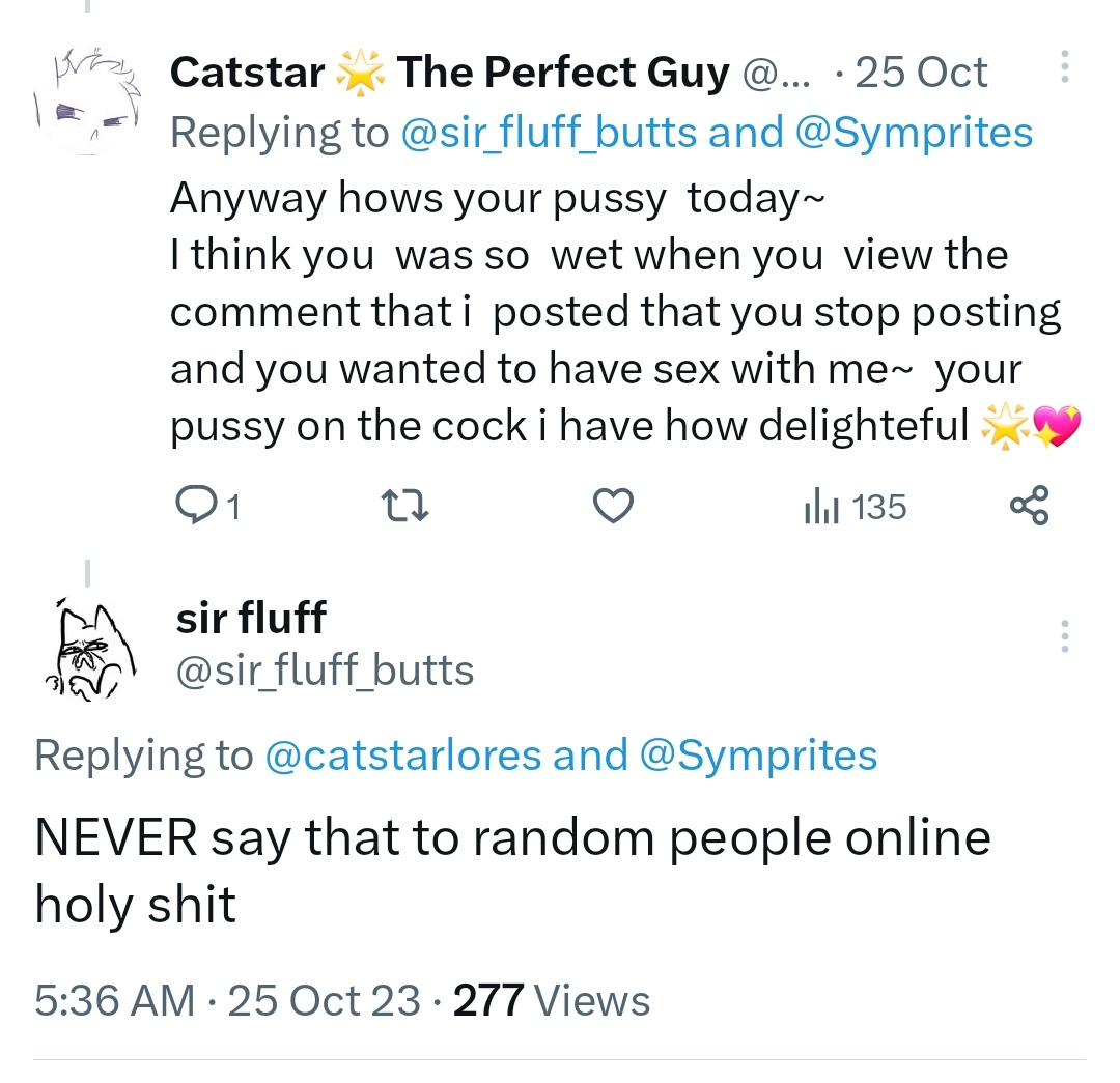 sir_fluff_butts's tweet photo. so apparently someone is going around my replys saying im a horrible person while having me blocked cause i said....*checks* "come back when your blood starts going in your brain then your dick"
so decided to put out a whole DM timeline

//sexual harassment, r slur https://t.co/bAKUPDFPbw