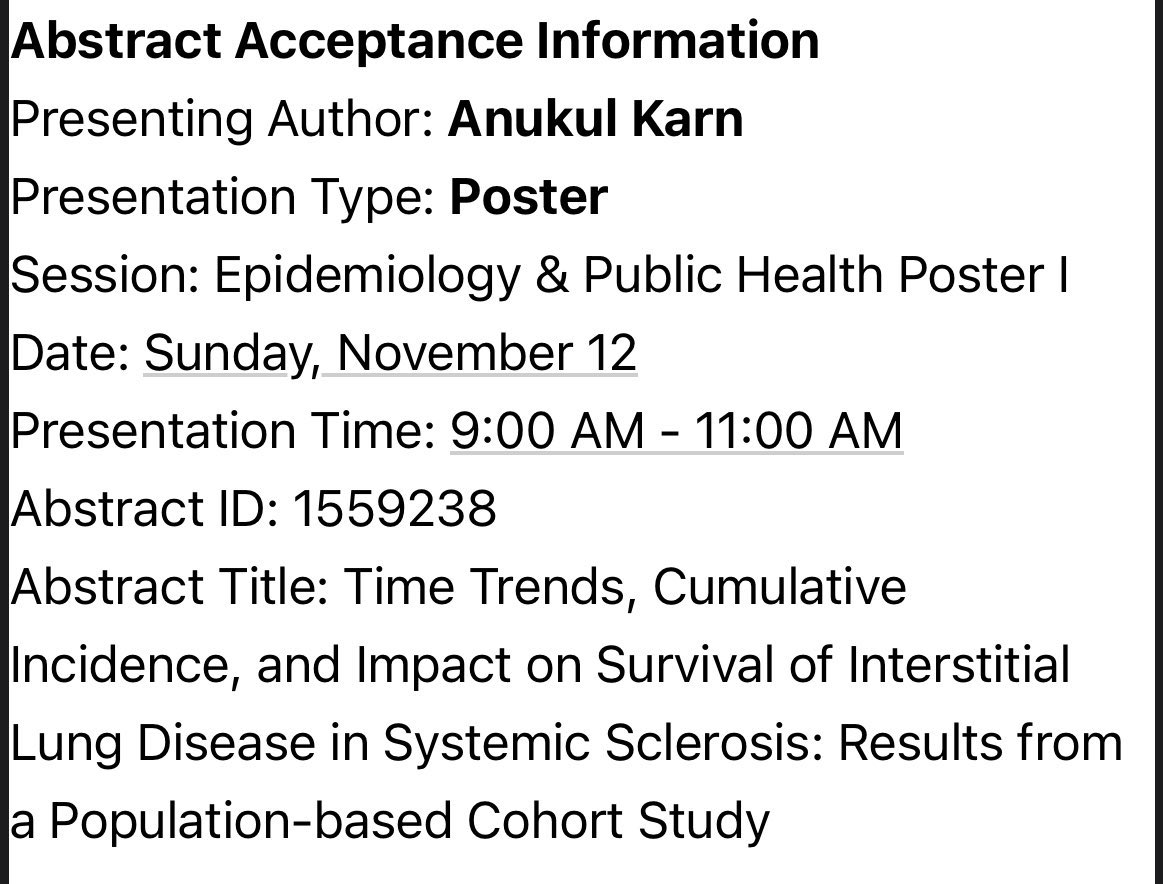 AshimaMakol's tweet photo. 🗓️⏰It is happening today!! 

Stop by the poster hall to catch up with me and mentee @karnanukul !  

Looking forward to seeing many of you!! 

#ILD in #Scleroderma 👇👇👇 
#ACR23 
@ACRheum https://t.co/UtibYHiBnn