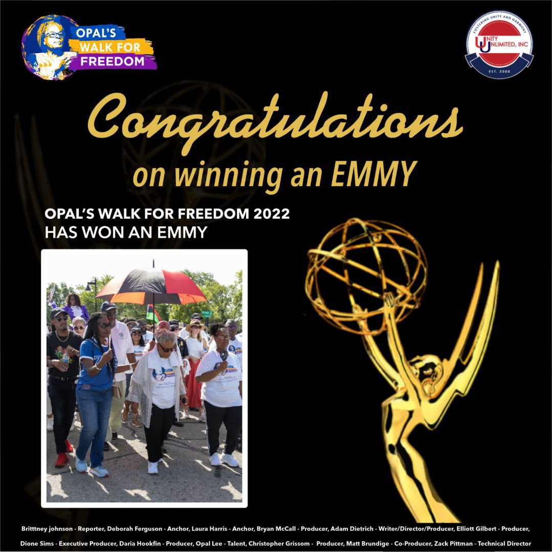 The National Juneteenth Museum is thrilled to extend a heartfelt congratulations to legacy board members, Dr. Opal Lee and Dione Sims, on winning their first #EMMY for Special Event Coverage with Opal's Walk for Freedom! ✨ We are PROUD! ✨
#lonestaremmy #OpalsWalkForFreedom