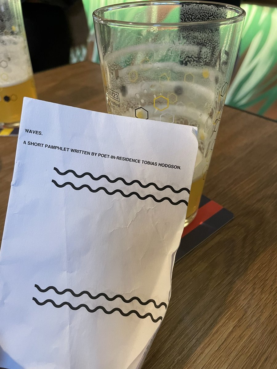 Thanks for saying hello and for the poetry last night, <a href="/TobiasHodgson04/">Tobias Hodgson</a>