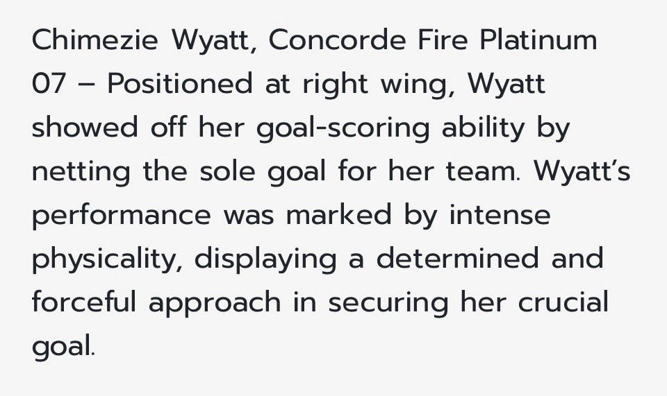 Thank you for the write up  <a href="/TopDrawerSoccer/">TopDrawerSoccer</a>🔥. 100% team effort until the final whistle against a strong <a href="/LegendsFC/">Legends FC</a> squad. Back at it again with <a href="/Concorde07G/">Concorde Fire Platinum ECNL 06/07</a>  on field #9 at 9:50am. <a href="/ConcordeSoccer/">Concorde Fire Soccer</a>