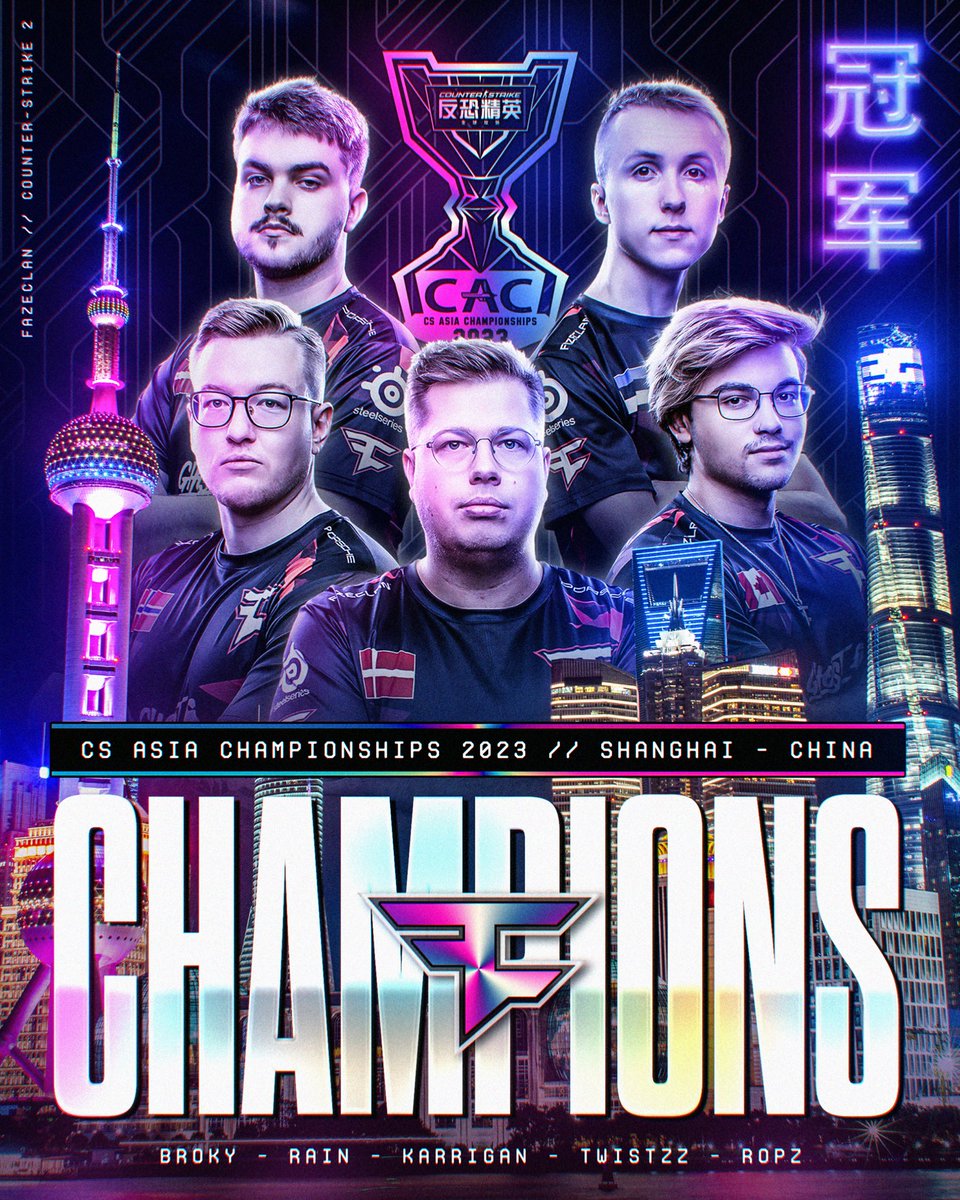 CHAMPIONS IN CHINA 🏆 #CAC2023 | #FaZeUp