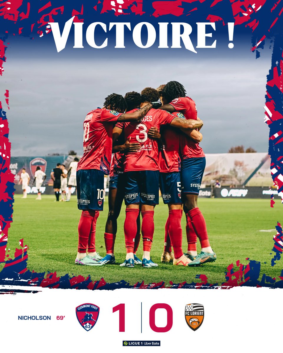 ClermontFoot's tweet image. ⏹️ 90&apos; 𝐕𝐈𝐂𝐓𝐎𝐈𝐑𝐄 🌋🌋🌋

YESSS ! Dominateurs tout au long du match, les Clermontois s&apos;imposent à la maison 👊🔴🔵

🌋 1️⃣ - 0️⃣ 🐟 #CF63FCL
