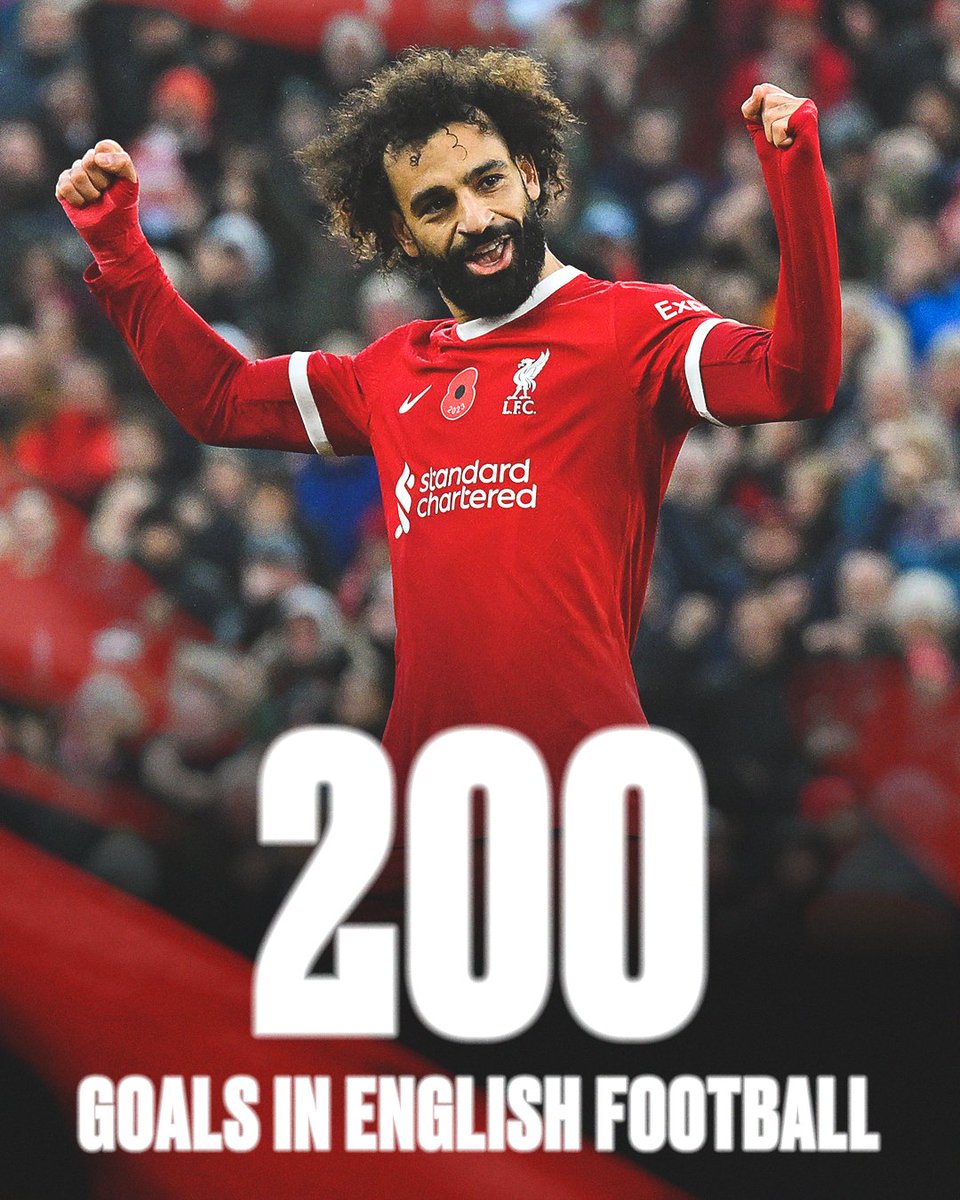 ESPNUK's tweet photo. Mohamed Salah has now reached 200 goals in English football (Liverpool + Chelsea) 📈 

Legendary 👑🇪🇬 https://t.co/cPGyI9lsB7