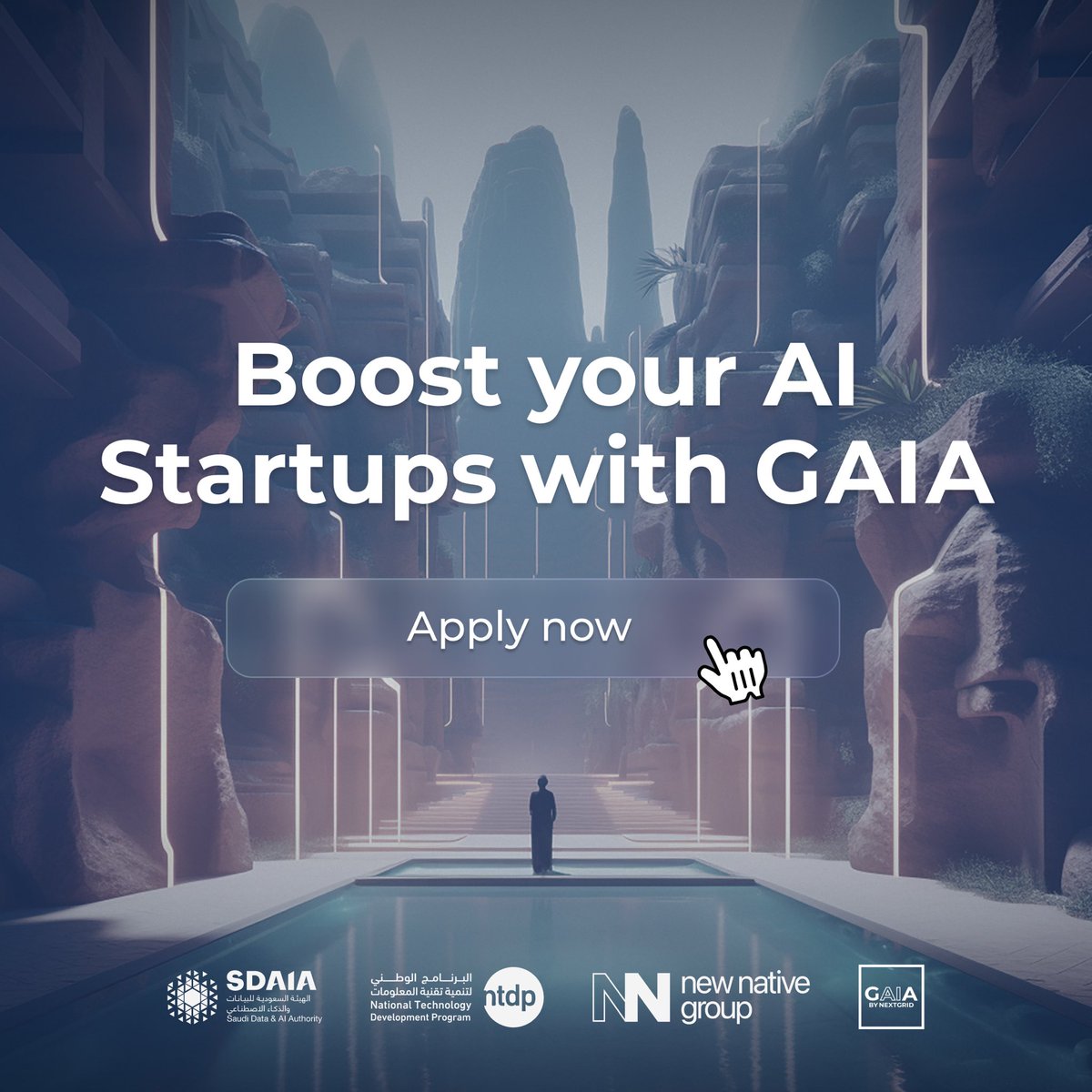 GAIA support package to give your MVP the boost it needs!

💡 150,000 SAR from NTDP to fund your project
💰 An extra 375,000 SAR ticket for your financial boost
📁 Full help with starting your business in Saudi Arabia 
🌐 Meet top AI and business gurus for advice and support.