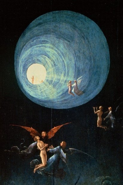 Hieronymus Bosch: 'Der Aufstieg der Twitter-Seligen in den Blauen Himmel'