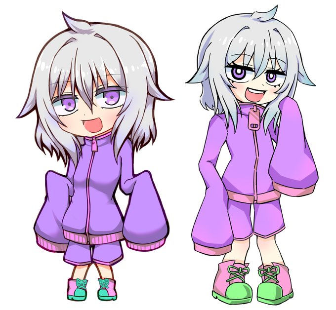 右がちびきゃらもると(仮)ちゃんで、左がカートゥーン風もると(仮)ちゃん 