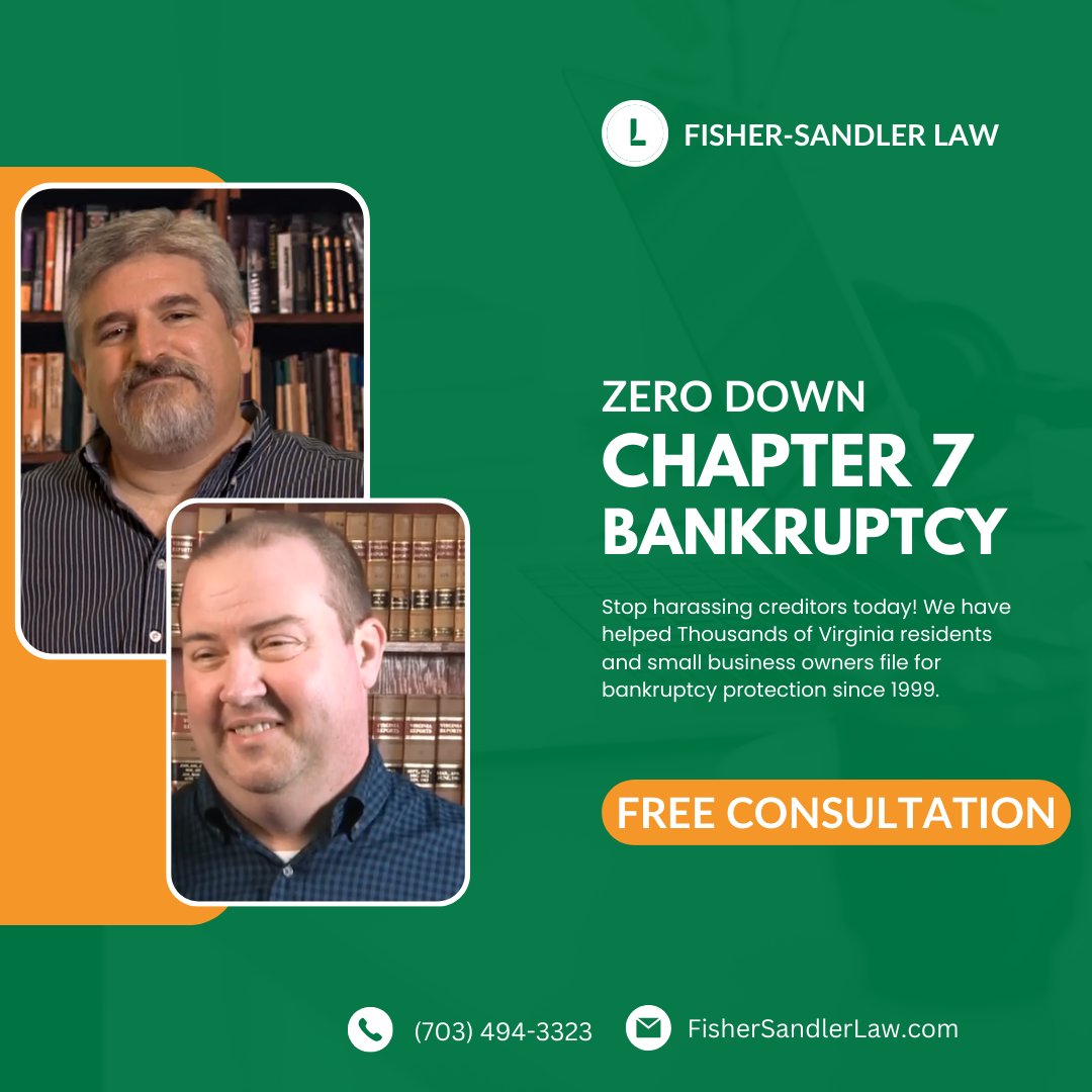msandlerlaw's tweet photo. 🌟👨‍⚖️ Need a fresh financial start? Fisher-Sandler's $0 down Chapter 7 program is designed to provide relief to individuals overwhelmed by debt. Let us help you regain control of your finances. 💼💪 #FinancialRelief #BankruptcyHelp #ZeroDown https://t.co/JsOxJV2Xqi