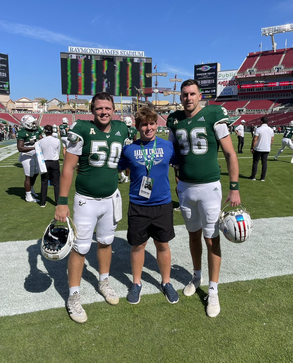 Prestoncolo12's tweet photo. Thank you to @CoachMajewski and @USFFootball for having me out at yesterdays game. Had a great time and hope to be out at another. @jimcolo24 @CoachMJackson1 @KornblueSnappin @bryce_bernard @Stokes4Andrew https://t.co/eU5bBFWiLS