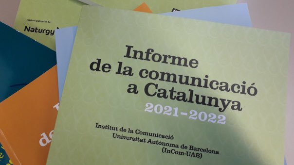 Notidig's tweet image. 📣 L’@incomuab presenta l’Informe de la comunicació a Catalunya 2021-2022.

🗓️17 de novembre 
⏰12 h
📍Seu de @periodistes_cat #Barcelona

📒Un treball que estudia i analitza l'escenari de la informació i la comunicació al nostre país.

#Comunicació #InCom #UAB