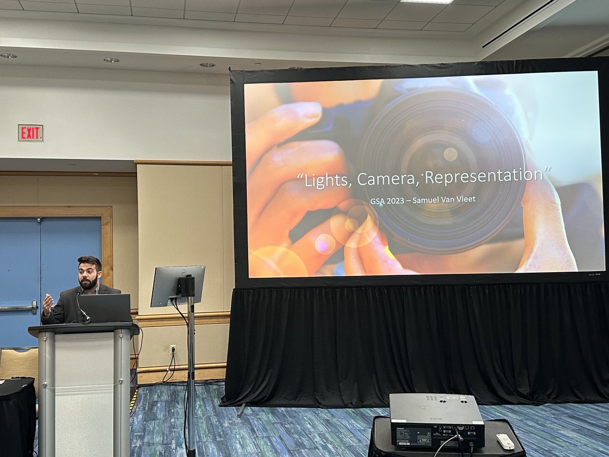 DCTouristPaul's tweet image. #GSA2023 “Lights, Camera, Representation” Samuel van Vleet Miami university (of Ohio) #reframingaging