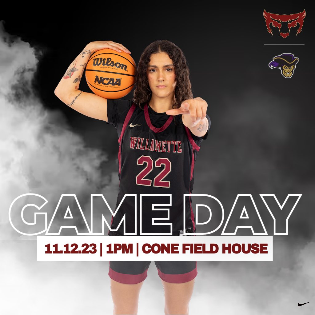 IT IS GAME DAY!!! 🆚 Whittier ⏰ 1PM PST 📍 Cone Field House 📺 nwcnetwork.tv/wubearcats/ 📊 wubearcats.com/sports/wbkb/20… 🎟️ linktr.ee/willamettewbb?…