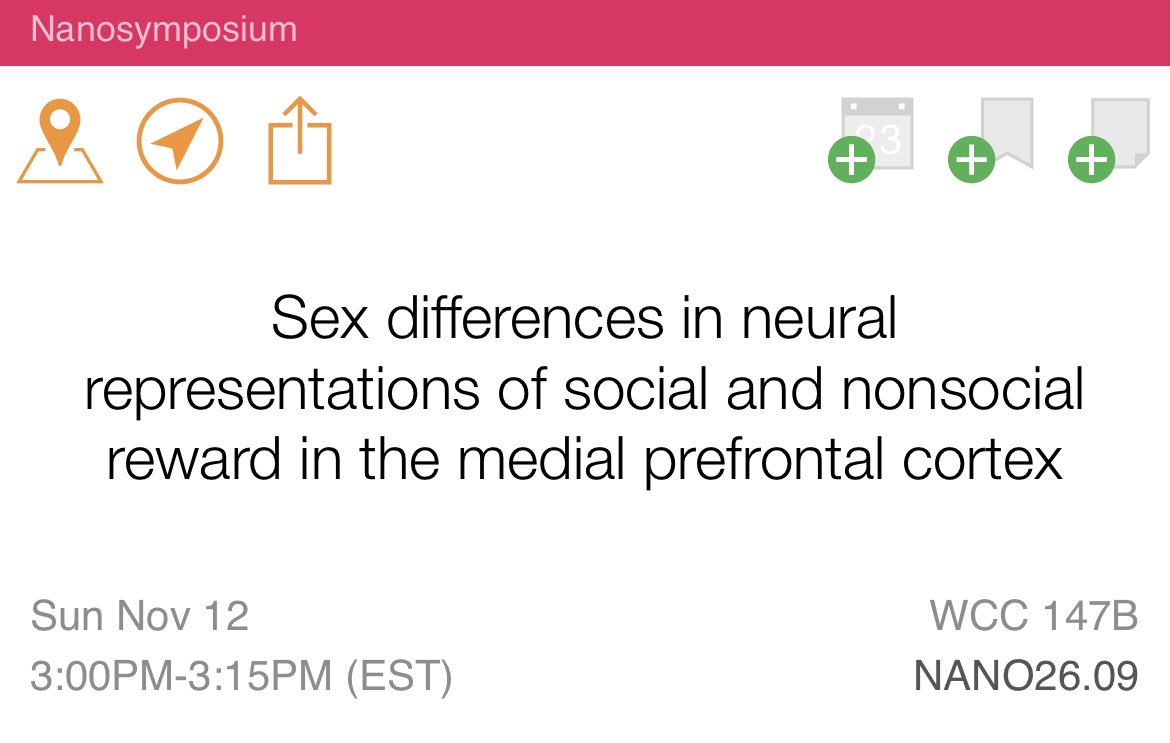 Jennifer Isaac (@jennisisaac) on Twitter photo Come to my #SfN23 nanosymposium talk (NANO 26.09) today at 3pm and hear about exciting new updates to our project on neural representations of social and nonsocial reward in the mPFC <a href="/muruganmalu/">Malavika Murugan</a> <a href="/sonia_karkare/">Sonia</a> <a href="/HymavathyB/">Hymavathy Balasubramanian</a> Come to my #SfN23 nanosymposium talk (NANO 26.09) today at 3pm and hear about exciting new updates to our project on neural representations of social and nonsocial reward in the mPFC <a href="/muruganmalu/">Malavika Murugan</a> <a href="/sonia_karkare/">Sonia</a> <a href="/HymavathyB/">Hymavathy Balasubramanian</a>