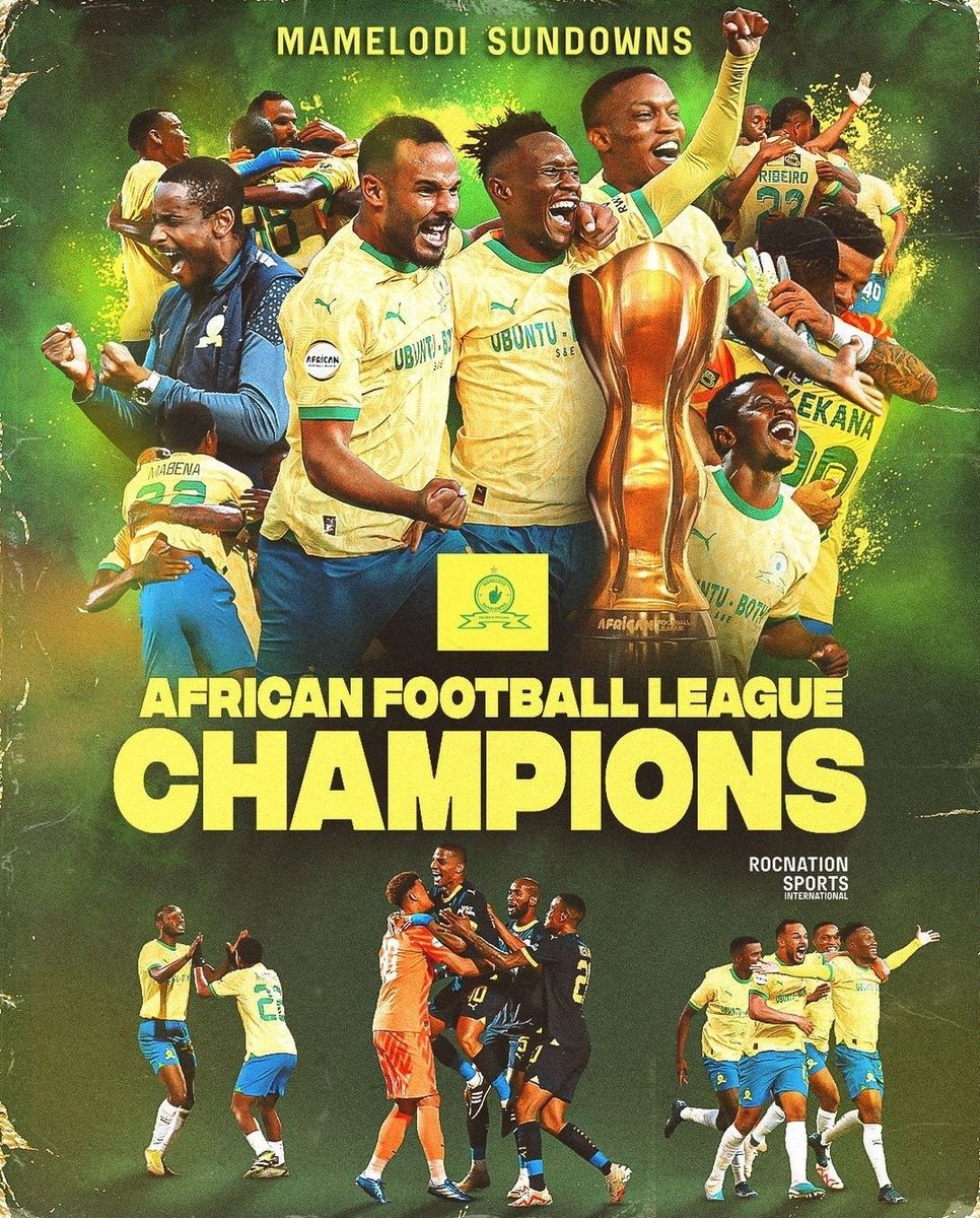 Roc Nation Sports International on X: 🏆 𝐂𝐇𝐀𝐌𝐏𝐈𝐎𝐍𝐒 🏆 Mamelodi  Sundowns come from behind to win the first-ever African Football League!  Congratulations, @Masandawana 💛 #AFL