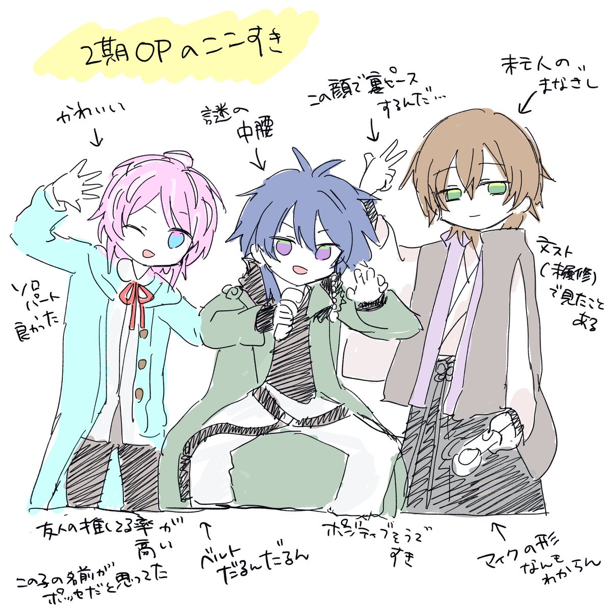 ヒプマイ履修2日目です
まだなんも分かってないけど2期アニメ見始めました 