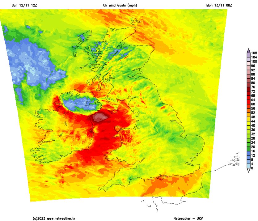 4CastUKI's tweet image. Strong #winds likely an issue through tonight and the early morning in Ireland and Northern Ireland with #StormDebi. Winds then transferring across the Irish Sea also expect some heavy rain with this. #IrelandWeather #WeatherUpdate