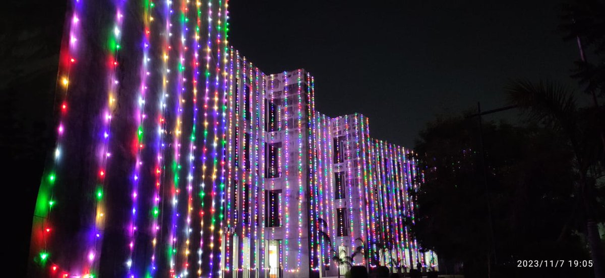 May the festival of lights brighten your path and fill your heart with joy. Wishing you a radiant Diwali from the illuminated corners of the GMU campus. 🪔✨ #DiwaliCelebration #CampusGlow #FestivalOfLights