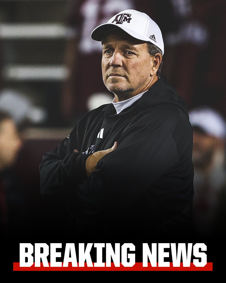 espn's tweet photo. Breaking: Jimbo Fisher has been fired as Texas A&amp;M head coach, sources told @PeteThamel. https://t.co/Ap8xLrkSDa
