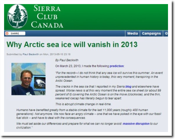 climacritic's tweet photo. Il Sierra Club ha previsto che il ghiaccio dell'artico si sarebbe sciolto nel 2013.  Per questo ha ricevuto 100 milioni l'anno per tenere il mondo informato.  
Io avevo predetto che non sarebbe successo nulla.

Perché non mi danno nulla? https://t.co/3YvtM79tpL