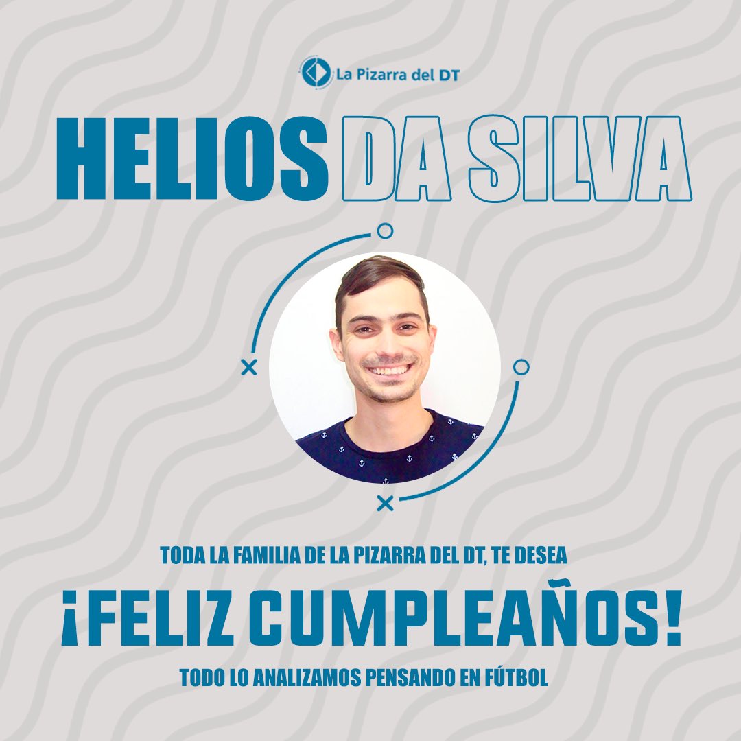 LaPizarraDelDT's tweet photo. Hoy está de cumpleaños Helios Da Silva, quien forma parte de nuestro staff en La Pizarra del DT 🎂

Te deseamos lo mejor y que sigas creciendo con nosotros, @DaSilvaHelios 💙 https://t.co/H7mY4cX9Az