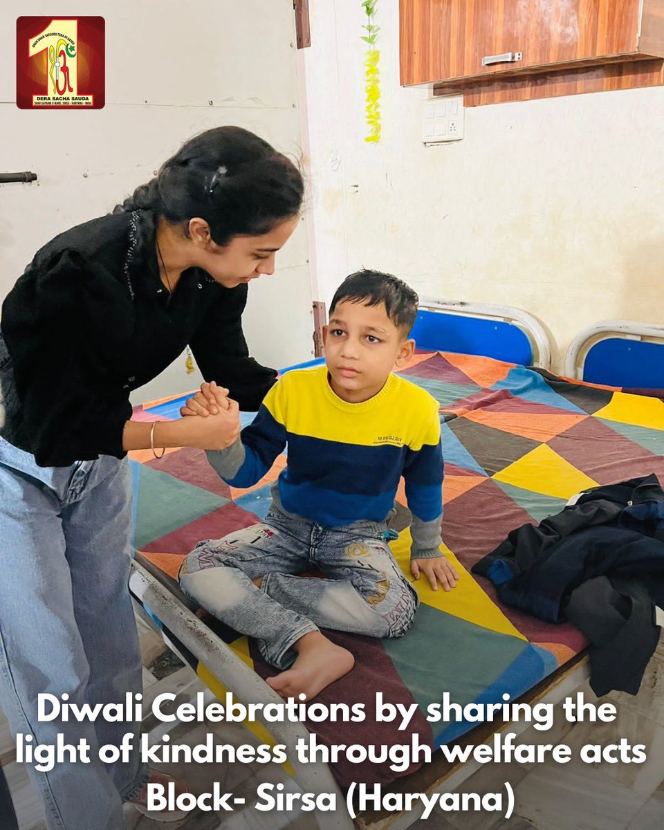DSSNewsUpdates's tweet photo. Following the path shown by Saint Dr. MSG, Dera Sacha Sauda volunteers marked Diwali with hearts full of compassion, Visiting orphanages and old-age homes to share the festivities and joy. #Kindness #HappyDiwali #CelebrationWithWelfare #DeraSachaSauda https://t.co/gY7lg6kvXt