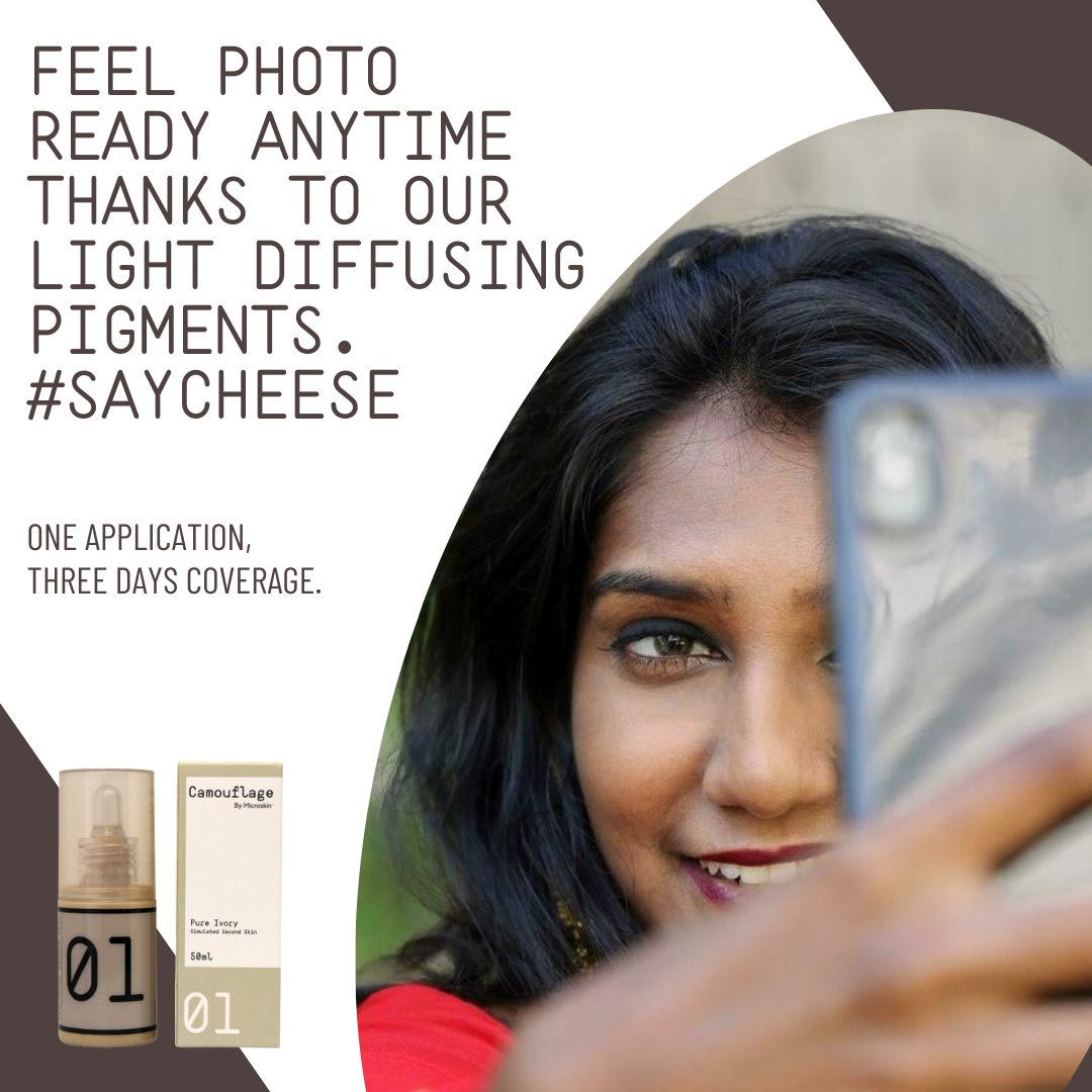 Get ready for your closeup! Our photo-friendly Camouflage By Microskin™ helps even skin tone for that perfect pic 📸

Learn more at microskin.com

#microskin #picoftheday #beauty #makeup #camouflage