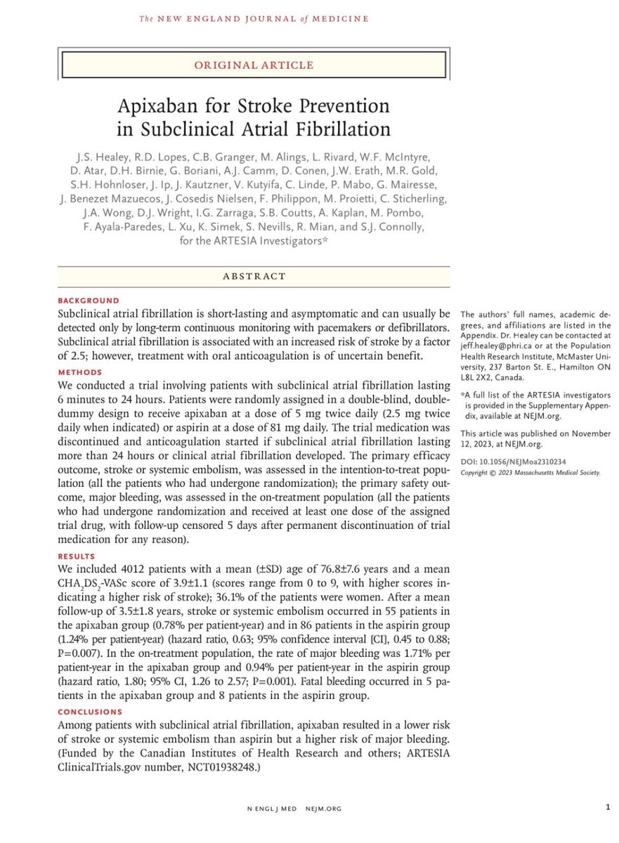 Juan Benezet (@juanbenezet) on Twitter photo Gracias a todos los centros y amigos investigadores en 🇪🇸 que han hecho realidad que hoy <a href="/Artesia_RCT/">The ARTESiA Trial 🇨🇦</a>
Tremendamente orgulloso del trabajo y contribución tan significativa a este estudio! GRACIAS!!!! <a href="/J_Francisco_EP/">J.Francisco-Pascual</a> <a href="/af_pau/">pauAF</a> <a href="/mpomboj/">Marta Pombo Jimenez</a> <a href="/JorgeToquero/">Jorge Toquero</a> <a href="/jvillacastin/">Julian P Villacastin</a> <a href="/MoisesManero/">Moises Rodriguez Mañero</a> Gracias a todos los centros y amigos investigadores en 🇪🇸 que han hecho realidad que hoy <a href="/Artesia_RCT/">The ARTESiA Trial 🇨🇦</a>
Tremendamente orgulloso del trabajo y contribución tan significativa a este estudio! GRACIAS!!!! <a href="/J_Francisco_EP/">J.Francisco-Pascual</a> <a href="/af_pau/">pauAF</a> <a href="/mpomboj/">Marta Pombo Jimenez</a> <a href="/JorgeToquero/">Jorge Toquero</a> <a href="/jvillacastin/">Julian P Villacastin</a> <a href="/MoisesManero/">Moises Rodriguez Mañero</a>