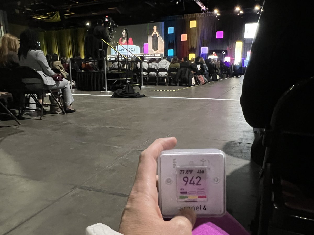 I’m packed in with several thousand people, but the convention center is doing a terrific job keeping the air fresh. #APHA2023