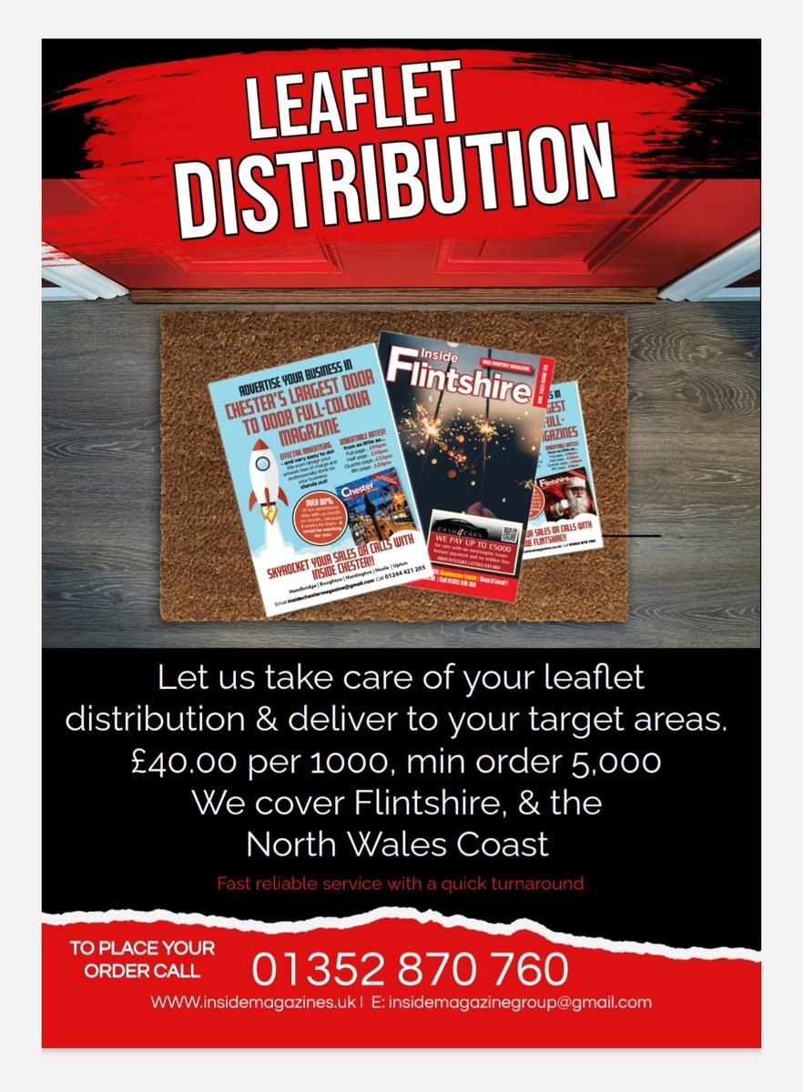 Need leaflets delivered #Flintshire #northwales