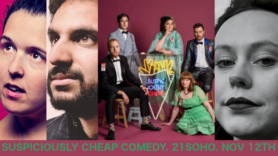 Ed has stopped off for a Watford Gap if you catch our drift, and has just enough time to say “come and sees this at 21 Soho tonight!” 

suspicipuslycheapcomedy.com