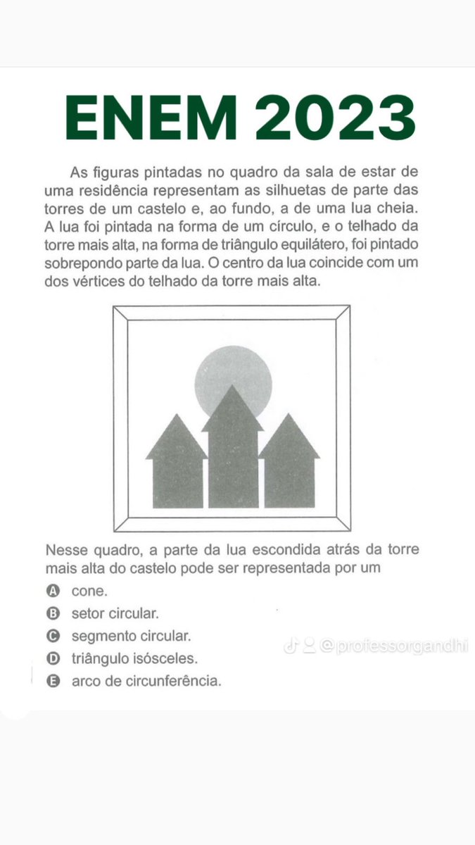 Qual a resposta?

#Enem2023