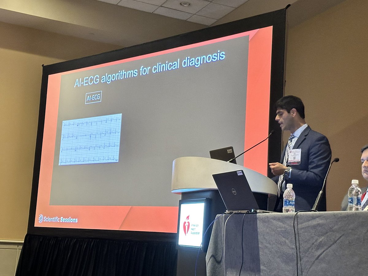 Matt Segar (@mattsegar) on Twitter photo Dr. Khera (<a href="/rohan_khera/">Rohan Khera</a>) from <a href="/YaleCardiology/">Yale Cardiology</a> <a href="/cards_lab/">CarDS Lab</a> with the fascinating talk on AI in medical education #AHA23 Dr. Khera (<a href="/rohan_khera/">Rohan Khera</a>) from <a href="/YaleCardiology/">Yale Cardiology</a> <a href="/cards_lab/">CarDS Lab</a> with the fascinating talk on AI in medical education #AHA23