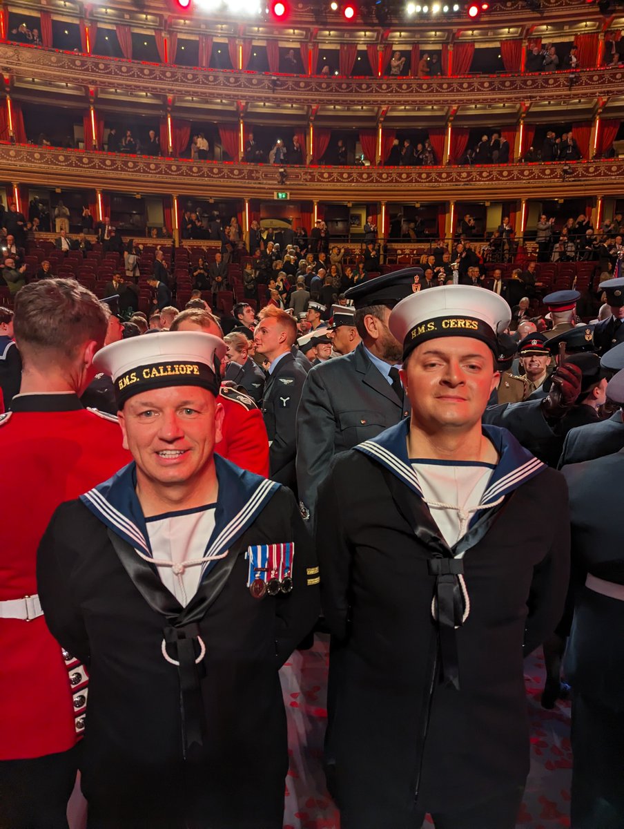 BZ to AB Tess Wrigley who represented @HMSCeres and the @RNReserve at last night’s Festival of Remembrance at the @RoyalAlbertHall, London, in front of HM The King and other members of the Royal Family.