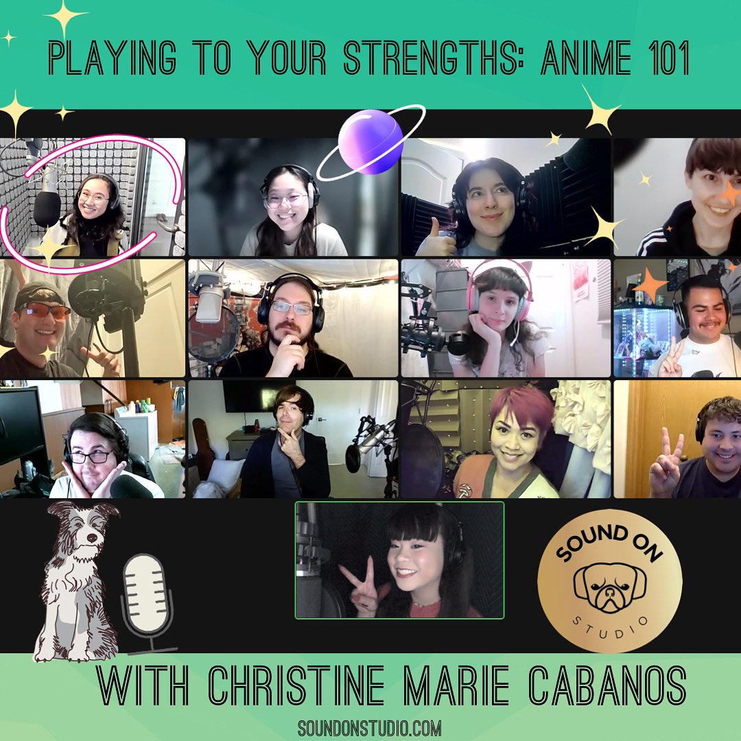 SoundOnStudio's tweet photo. Thanks to all who joined us this morning for Playing To Your Strengths: Anime 101 with the amazing @christinemcabz!! You all were phenomenal and we can’t wait to see and hear what’s next for you! 🐶🎉 #takeclass #keepgoing https://t.co/WDC8qsNUFg