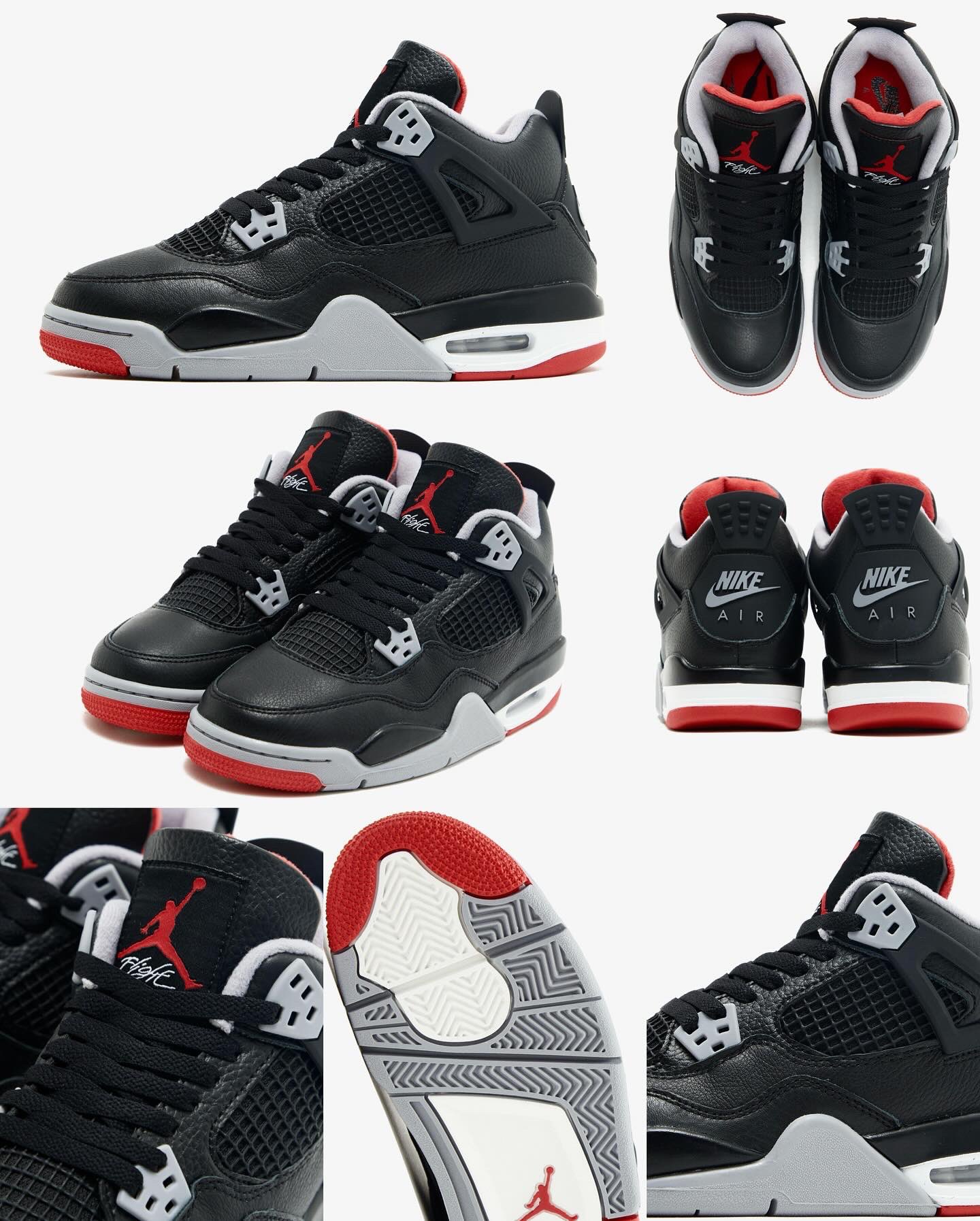 zSneakerHeadz on X 2024 Bred Reimagined Air Jordan 4 official look GS size pictured Dropping on February 17th in full family sizing. https t 1dUU7g5Eqa X