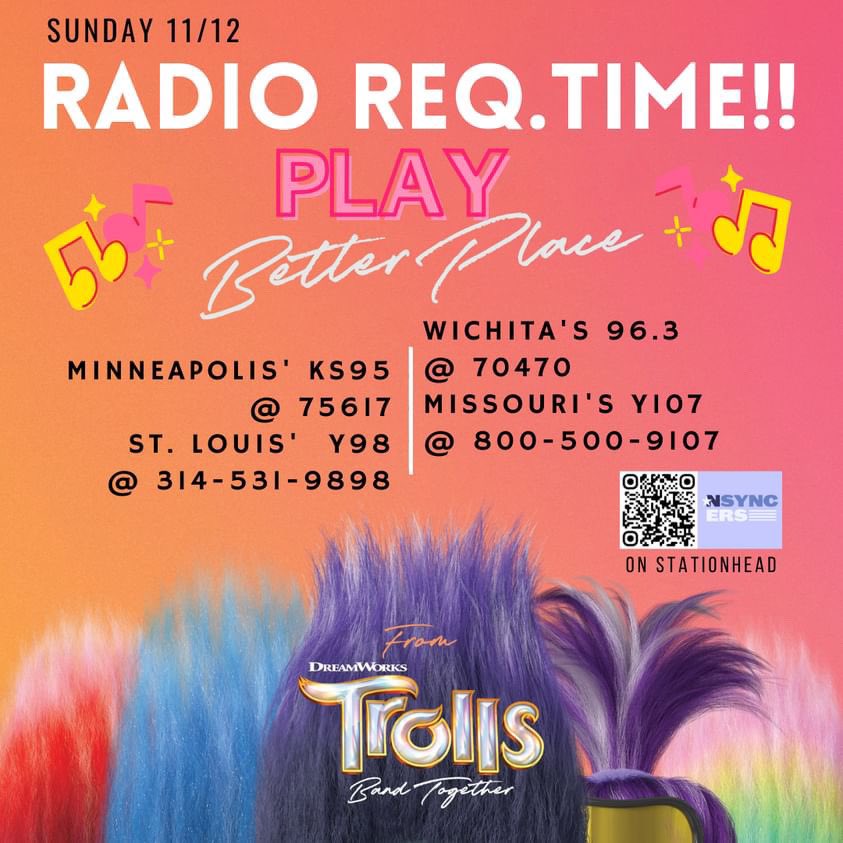 hillymob1's tweet image. 💥Text Time!💥

According to US Radio Updater, BP has seen a decrease of over 1 million spins this past week.  Let’s keep our requests up!!  We’ve got this!! 🫶
#NSYNC #NSYNC_Better_Place