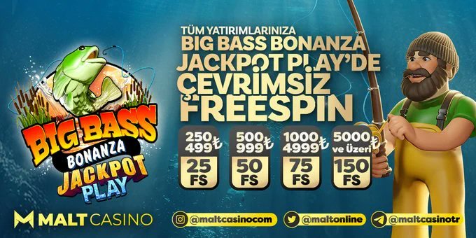 💰 Tüm Yatırımlarına 🎰 Big Bass Bonanza Jackpot Play'de çevrimsiz freespin hediye! 🌟Şimdi yatırım yap t2m.io/malttw hediyeni al!