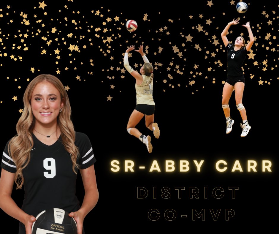 Congratulations Abby Carr for being selected as the District 6-3A Co-MVP!! <a href="/abbycarr_/">Abby Carr</a>